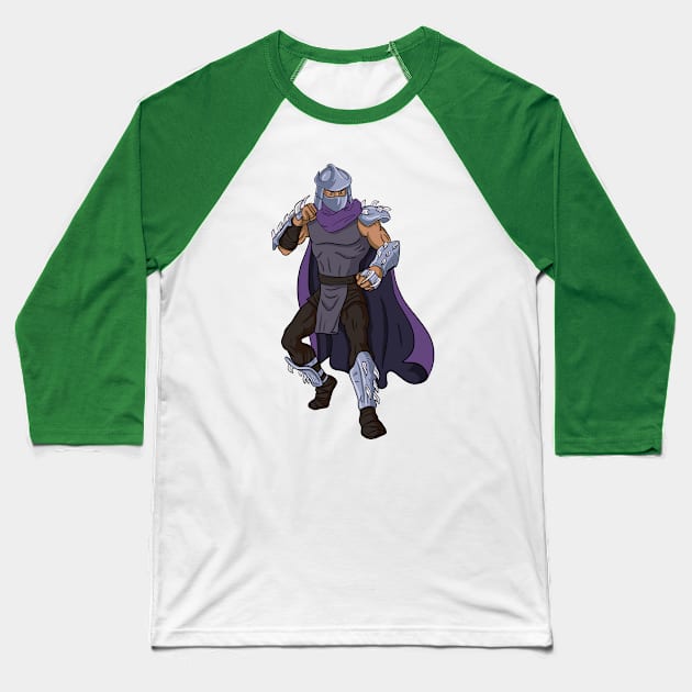 Shredder Pose Baseball T-Shirt by tabslabred